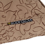Brown patterned bag with 'BODY GLOVE' logo
